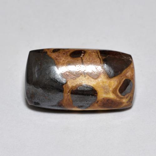 6.94캐럿 천연 멀티컬러 재스퍼, 쿠션 컷, 15.3×8.6 mm, 불투명체