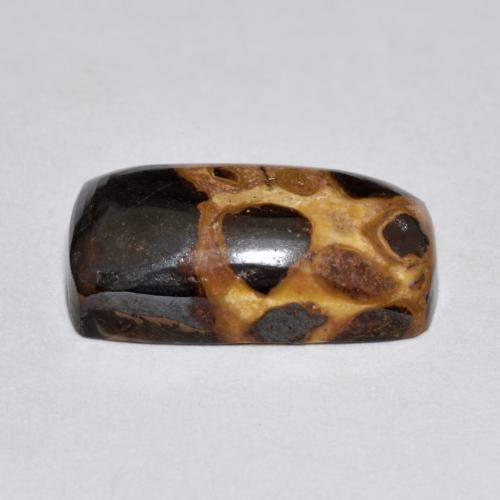 6.94캐럿 천연 멀티컬러 재스퍼, 쿠션 컷, 15.3×8.6 mm, 불투명체