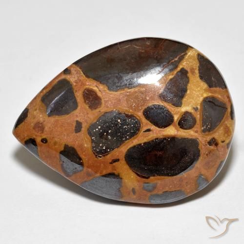 19.79ct 자연스러운 다색 벽옥, 배 모양, 불투명체
