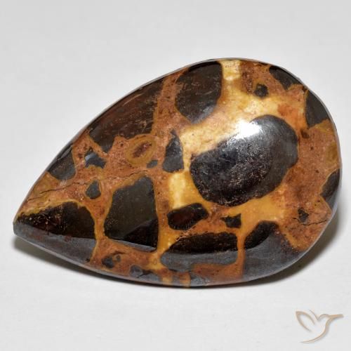 19.86ct 자연스러운 다색 벽옥, 배 모양, 불투명체