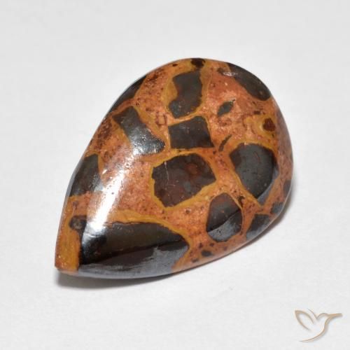 8.18ct 자연스러운 다색 벽옥, 배 모양, 불투명체