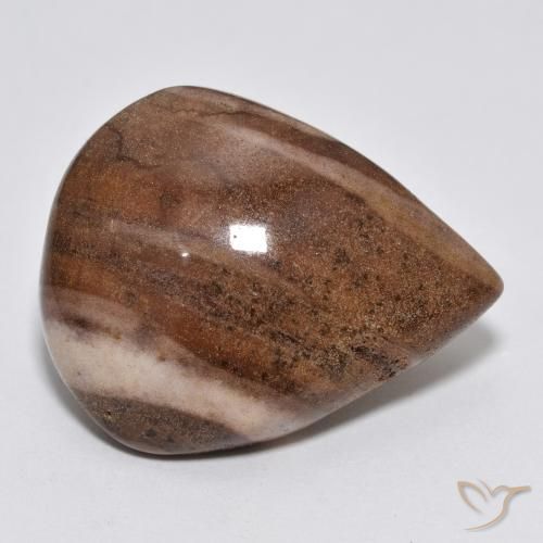 16.49ct 자연스러운 다색 벽옥, 배 모양, 불투명체