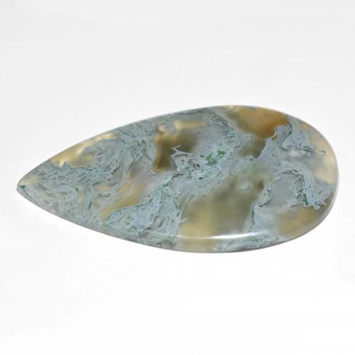 50.95캐럿 천연 멀티컬러 재스퍼, 배 모양, 46.8×30.6 mm, 투명한