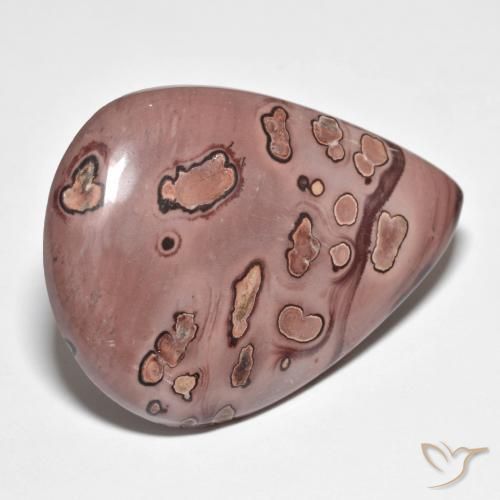 42.71ct 자연스러운 다색 벽옥, 배 모양, 불투명체