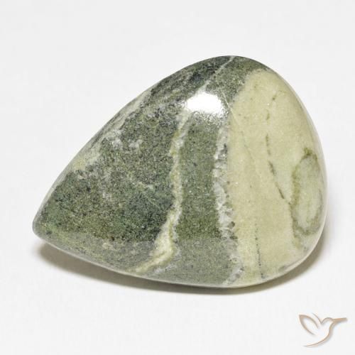 45.47ct 자연스러운 다색 벽옥, 배 모양, 불투명체