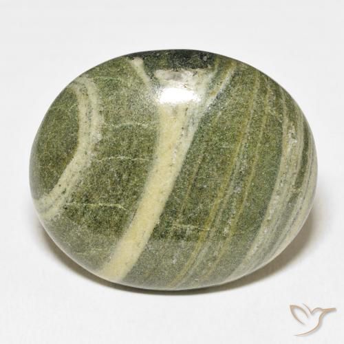 41.90ct 자연스러운 다색 벽옥, 타원형, 불투명체