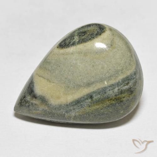 27.42ct 자연스러운 다색 벽옥, 배 모양, 불투명체
