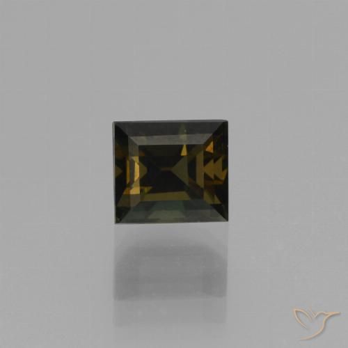 1.09ct 자연스러운 초콜릿 브라운 코너루파인, 바게트, VVS