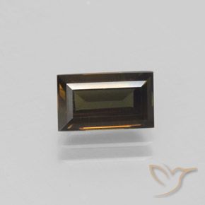 1.59ct 자연스러운 어두운 갈색 코너루파인, 바게트, VVS-VS