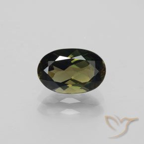 1.45ct 자연스러운 어두운 갈색 코너루파인, 타원형, VVS