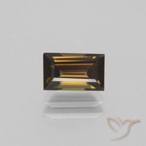 1.40ct 자연스러운 시나몬 브라운 코너루파인, 바게트, VVS-VS
