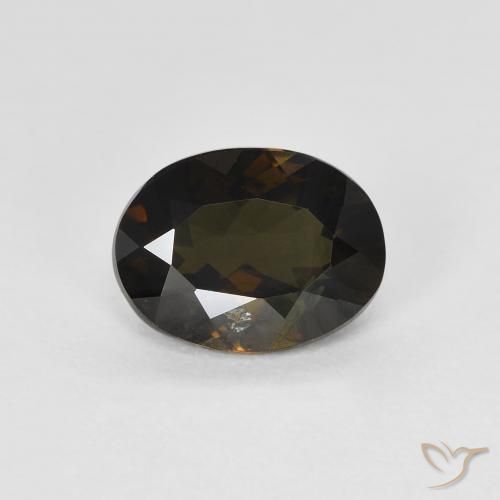 1.70ct 자연스러운 초콜릿 브라운 코너루파인, 타원형, VS-SI