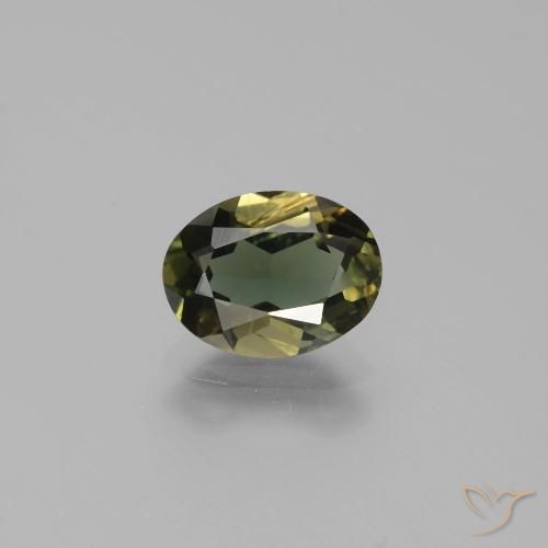 1.47ct 자연스러운 녹갈색 코너루파인, 타원형, VS