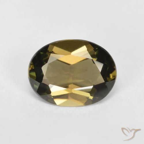 0.92ct 자연스러운 쿨 브라운 코너루파인, 타원형, VVS