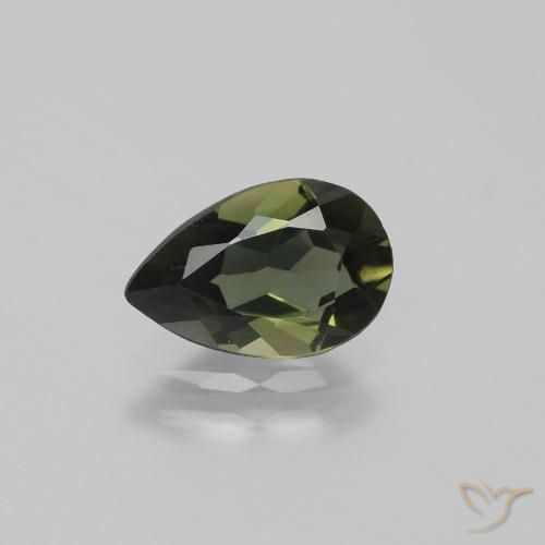 1.34ct 자연스러운 어두운 갈색 코너루파인, 배 모양, VVS-VS