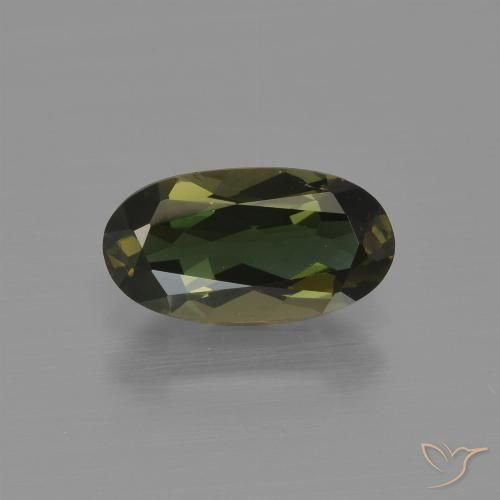 1.42ct 자연스러운 녹갈색 코너루파인, 타원형, VVS-VS