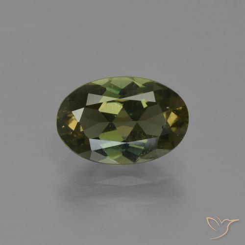 1.35ct 자연스러운 녹갈색 코너루파인, 타원형, VS