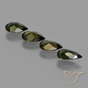 1.97캐럿 천연 짙은 녹색 코너루파인 보석, 배 모양, VVS-VS