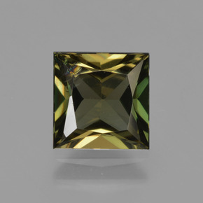 1.32캐럿 천연 갈색빛 그린 코르네루핀, 스퀘어, 6.4×6.3 mm, VS-SI