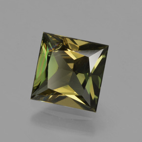 1.32캐럿 천연 갈색빛 그린 코르네루핀, 스퀘어, 6.4×6.3 mm, VS-SI