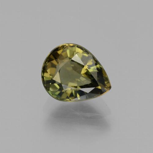 1.76캐럿 천연 다크 그린 코르네루핀, 배 모양, 8.3×6.9 mm, VS