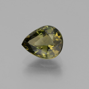 1.76캐럿 천연 다크 그린 코르네루핀, 배 모양, 8.3×6.9 mm, VS