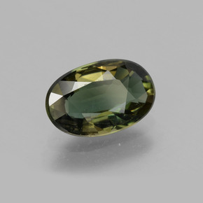 1.99캐럿 천연 다크 그린 코르네루핀, 타원형 컷, 9.9×6.5 mm, VS-SI