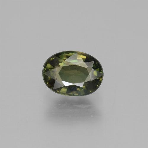 1.25캐럿 천연 갈색빛 그린 코르네루핀, 타원형 컷, 7.5×5.5 mm, VS