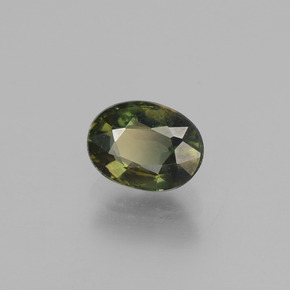1.25캐럿 천연 갈색빛 그린 코르네루핀, 타원형 컷, 7.5×5.5 mm, VS
