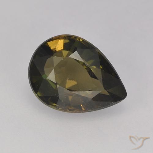 1.80ct 자연스러운 녹갈색 코너루파인, 배 모양, VS