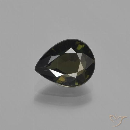 1.63ct 자연스러운 어두운 갈색 코너루파인, 배 모양, VS