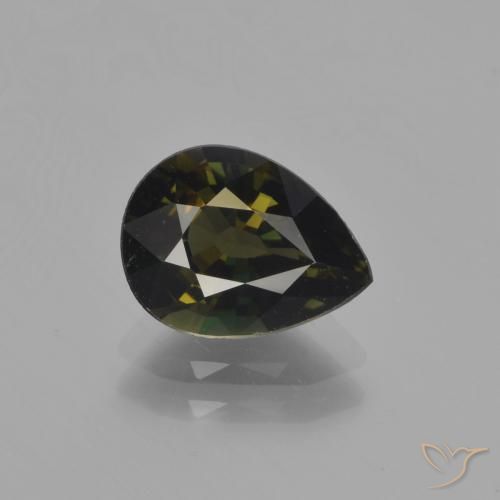 1.90ct 자연스러운 어두운 갈색 코너루파인, 배 모양, VVS
