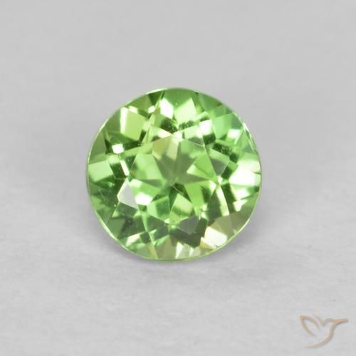 0.16ct 자연스러운 활기찬 녹색 코너루파인, 둥근, VVS-VS
