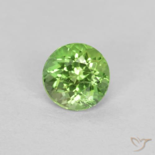 0.19ct 자연스러운 활기찬 녹색 코너루파인, 둥근, SI