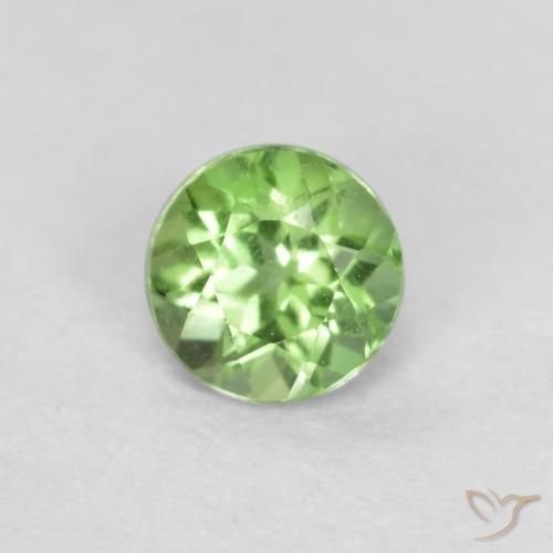0.16ct 자연스러운 미디엄 그린 코너루파인, 둥근, VS