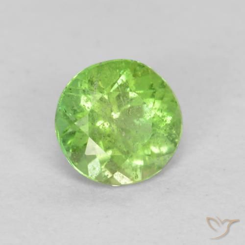 0.21ct 자연스러운 활기찬 녹색 코너루파인, 둥근, SI
