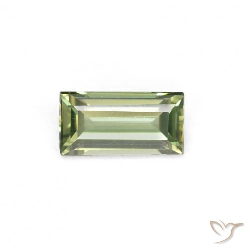 0.31ct 자연스러운 Medium Light Green 코너루파인, 바게트, VVS-VS