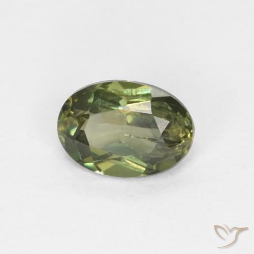 0.30ct 자연스러운 딥그린 코너루파인, 타원형, VS-SI