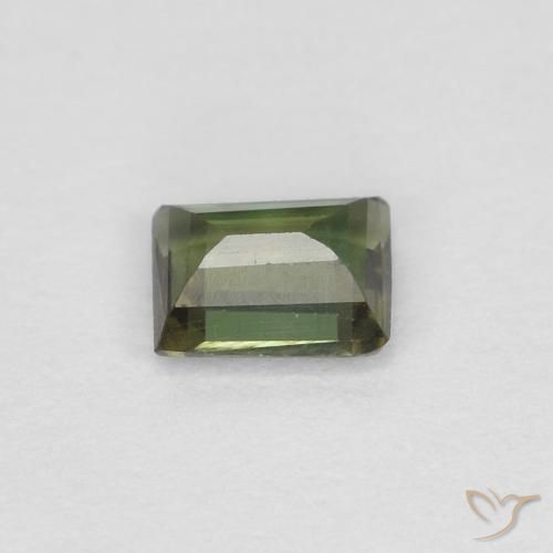 0.28캐럿 천연 짙은 녹색 코너루파인, 바게트, VVS