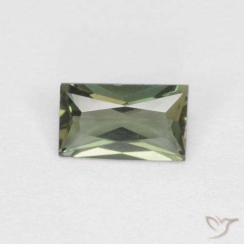 0.29ct 자연스러운 황록색 코너루파인, 바게트, VS