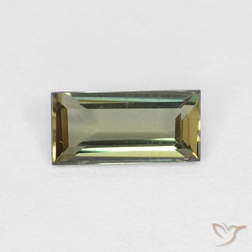 0.30ct 자연스러운 갈색을 띤 녹색 코너루파인, 바게트, VVS