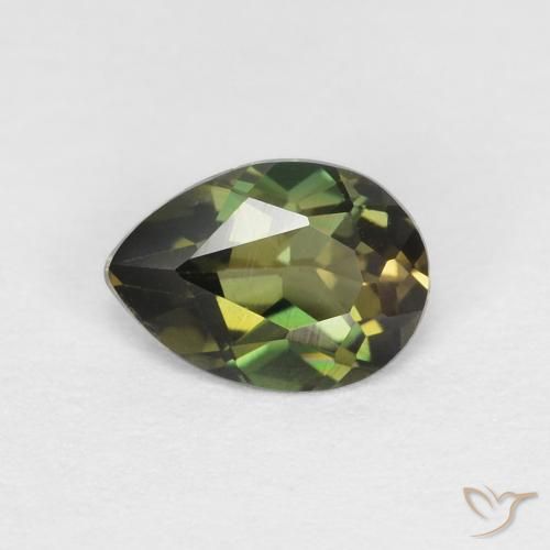 0.40ct 자연스러운 Medium Light Green 코너루파인, 배 모양, VVS