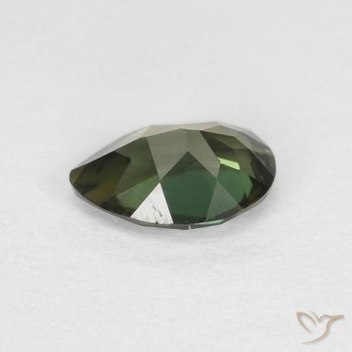 0.40캐럿 천연 Medium Light Green 코너루파인, 배 모양, VVS