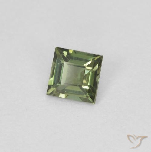 0.20캐럿 천연 Medium Dark-Green 코너루파인, 정사각형, VVS