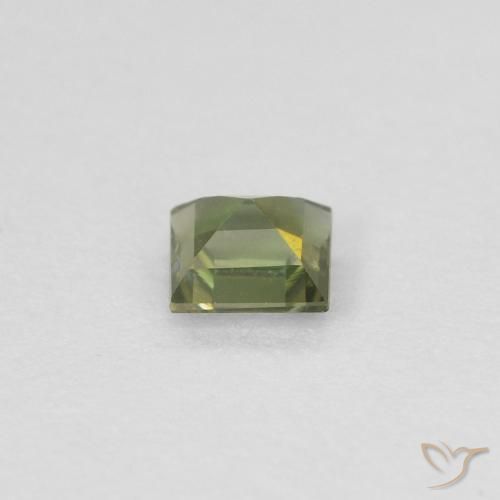 0.20캐럿 천연 Medium Dark-Green 코너루파인, 정사각형, VVS