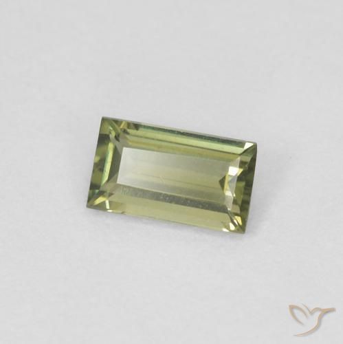 0.25캐럿 천연 Medium Dark-Green 코너루파인, 바게트, VVS