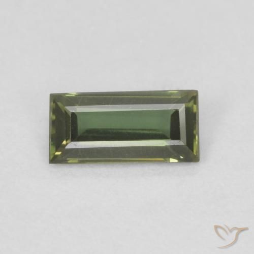 0.27ct 자연스러운 짙은 녹색 코너루파인, 바게트, VVS-VS