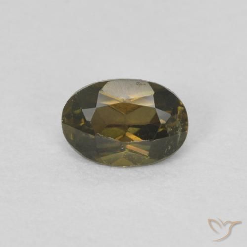 0.31ct 자연스러운 갈색을 띤 녹색 코너루파인, 타원형, VVS-VS