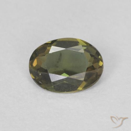 0.25ct 자연스러운 갈색을 띤 녹색 코너루파인, 타원형, VVS