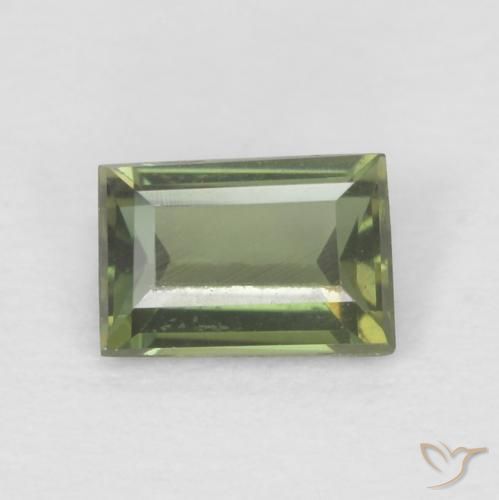 0.25ct 자연스러운 Medium Light Green 코너루파인, 바게트, VVS